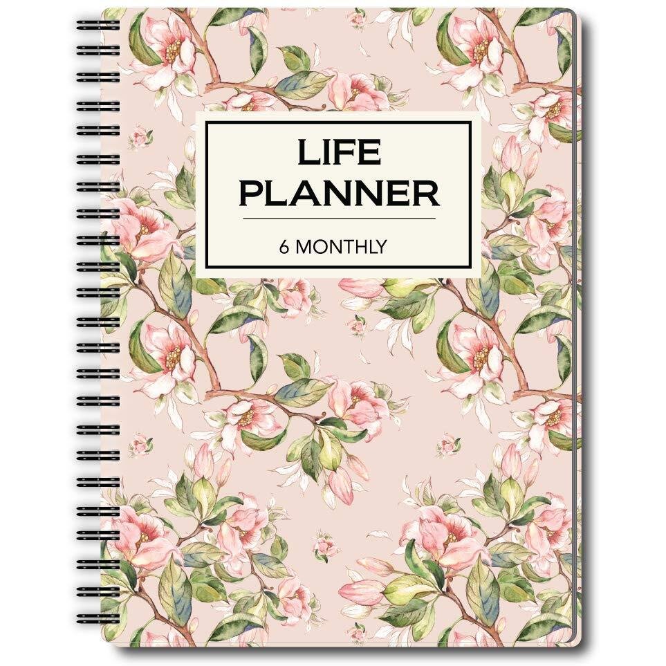 Nourish A5 Life Planner for 6 Months Undated Hardcover, Includes Monthly, Daily, Fitness and Financial Planner