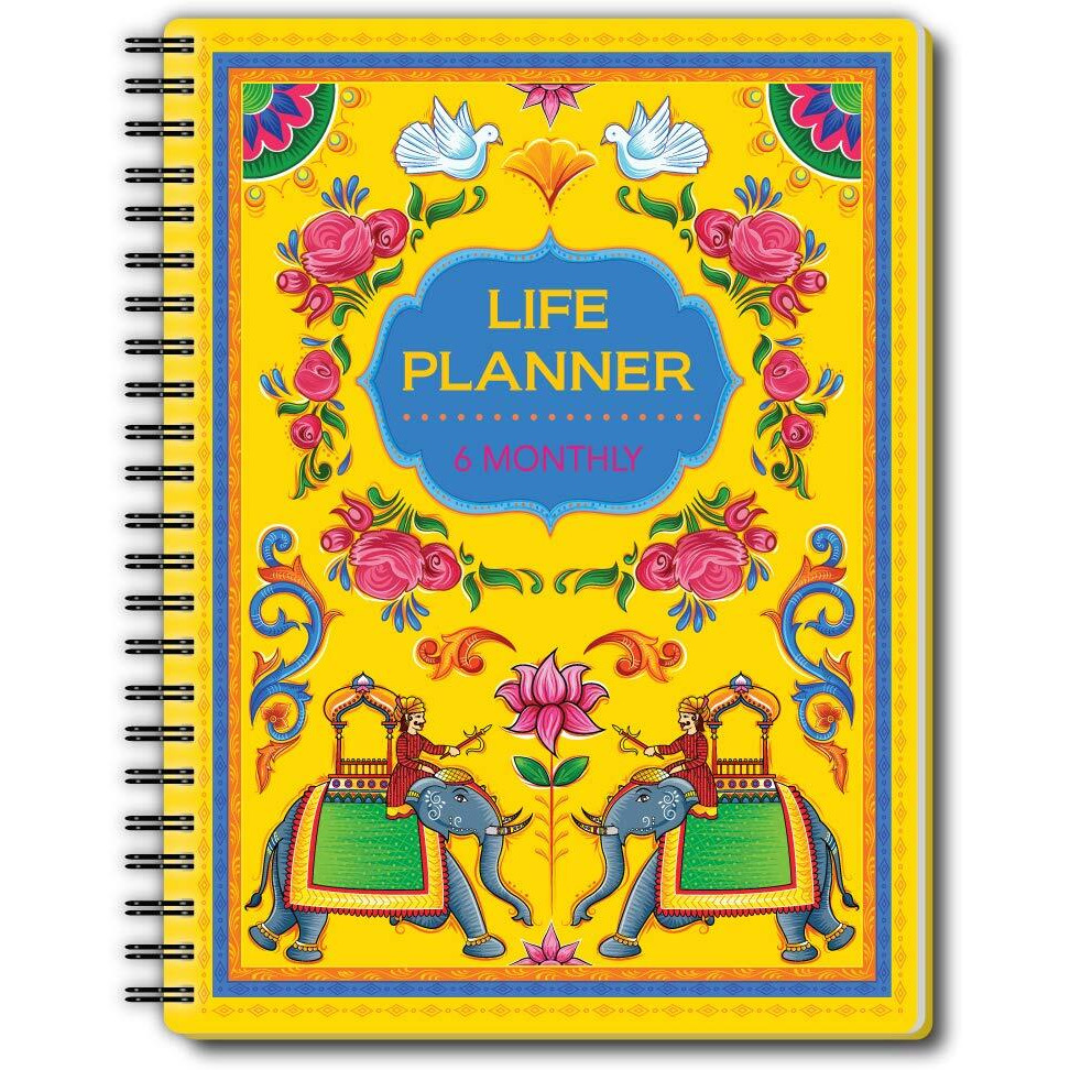 Nourish A5 Life Planner for 6 Months Undated Hardcover, Includes Monthly, Daily, Fitness, Financial Planner
