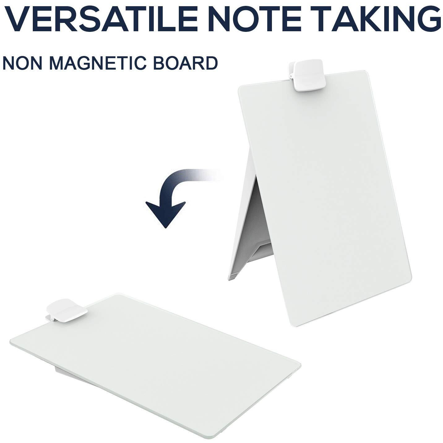 LifeKrafts Dry Erase Glass Board Desktop Easel |(9 x 12 inches) with 2 Pens and 1 Eraser-Pack of 1|Non-Magnetic Glass Whiteboard on Stand for Table Desk, Great for Office, Home.