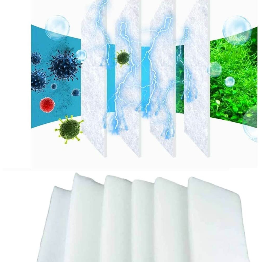 Foodie Puppies Aquarium Biochemical Filter Mechanical and Biological Filtration Sponge for Fish Tank - 6 Pieces | Ideal for Fresh & Saltwater Aquariums, Promotes Clear Water & Healthy Fish Environment
