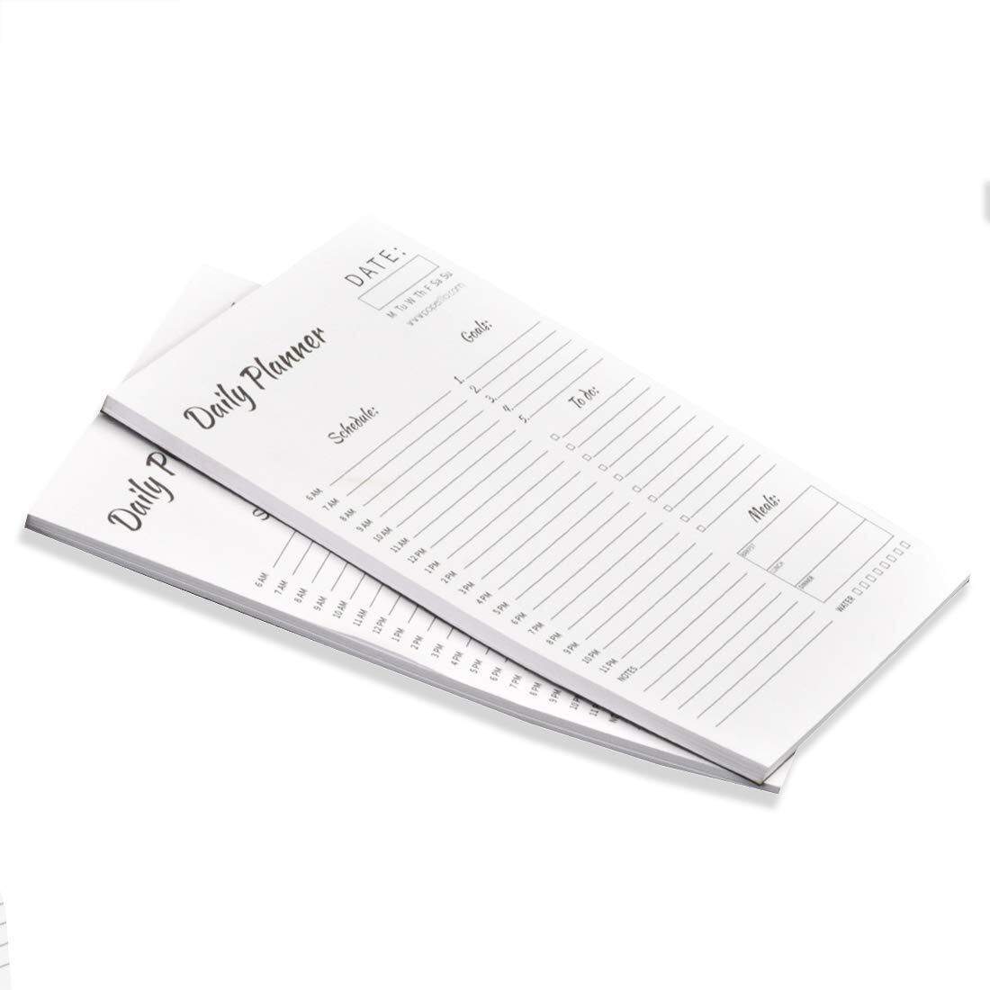 COI Daily to DO List Notepad| Desktop Planner PAD with Schedule, Meal and Water Intake Tracker, Reminder| Cute Home Office School Supplies |UNDATED 50 Sheets Each|Set of 2 Writing Pads