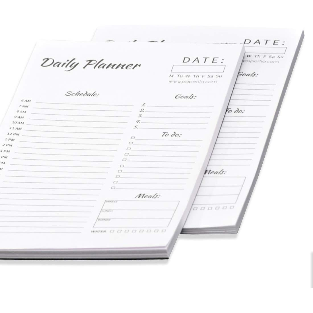 COI Daily to DO List Notepad| Desktop Planner PAD with Schedule, Meal and Water Intake Tracker, Reminder| Cute Home Office School Supplies |UNDATED 50 Sheets Each|Set of 2 Writing Pads