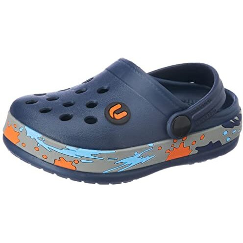 URJO by Neoz Unisex Casual Clogs/Sandals for Kids with Soft Sole | Waterproof & Lightweight | Comfortable & Durable | Stylish Adustable Back Strap Indoor & Outdoor Sandals/Clogs for Boys & Girls Navy