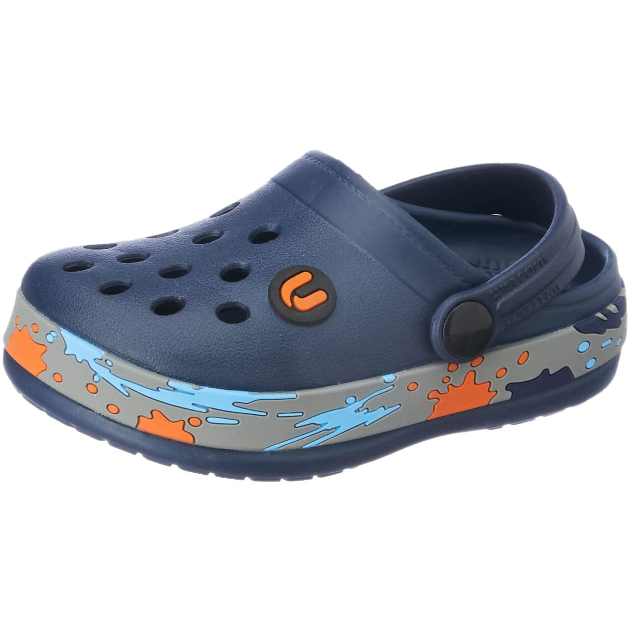 URJO by Neoz Unisex Casual Clogs/Sandals for Kids with Soft Sole | Waterproof & Lightweight | Comfortable & Durable | Stylish Adustable Back Strap Indoor & Outdoor Sandals/Clogs for Boys & Girls Navy