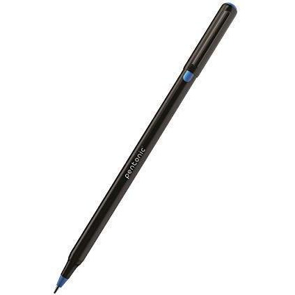 Pentonic 0.7mm Ball Point Pen Blister Pack | Black Body | Blue Ink | Set of 10 Pens