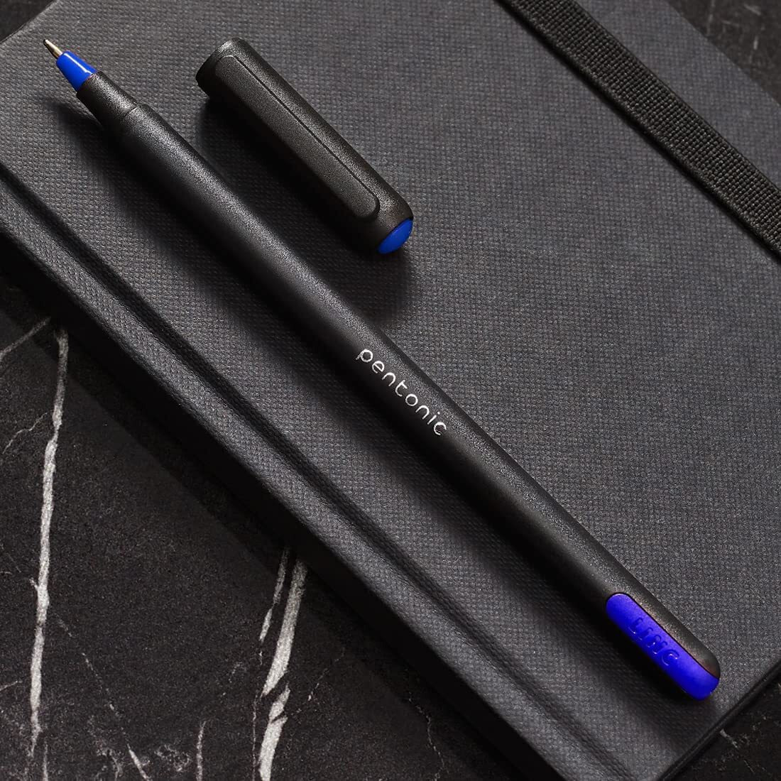 Pentonic 0.7mm Ball Point Pen Blister Pack | Black Body | Blue Ink | Set of 10 Pens