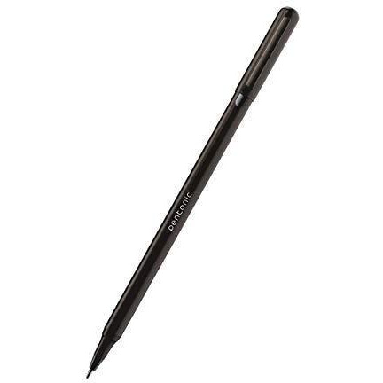 Pentonic 1.0mm Ball Pen Blister Pack | Grey Body | Pink,Green,Orange,Brown,Lime Green,Purple,Turquoise Blue,Blue,Grey,Red Ink | Set of 10 Pens