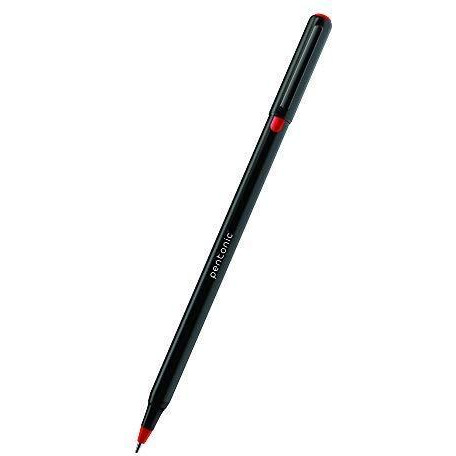 Pentonic 1.0mm Ball Pen Blister Pack | Grey Body | Pink,Green,Orange,Brown,Lime Green,Purple,Turquoise Blue,Blue,Grey,Red Ink | Set of 10 Pens