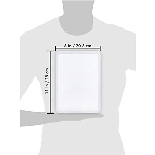 Lifekrafts Dry Erase Mini Plastic White Board |Size(8 X 11) Inches, Includes 2 Marker Pens & 1 Eraser, Pack Of 1|Single Sided Magnetic White Board For Kids