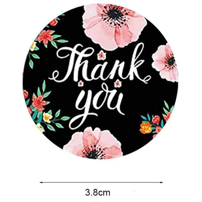 HA STHIP 500 Pcs Thank You Stickers for Small Business Round 1.5 inches Self Adhesive Sticker Paper Labels Stickers Gift Handmade Labels for Christmas Small Gifts