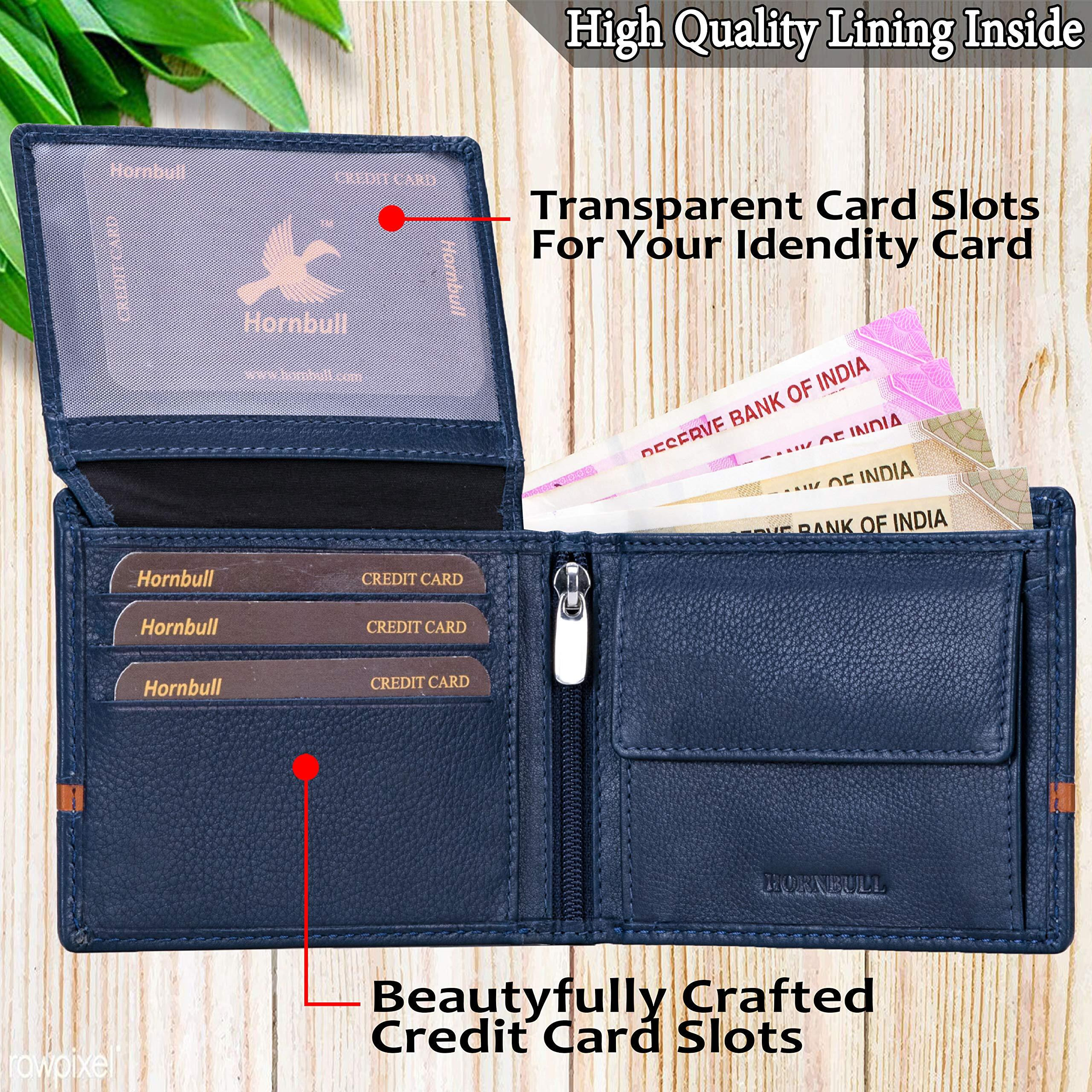 HORNBULL Denial Leather Wallet For Men | Wallets Men With Rfid Blocking | Mens Wallet (Pn150), Multicolor
