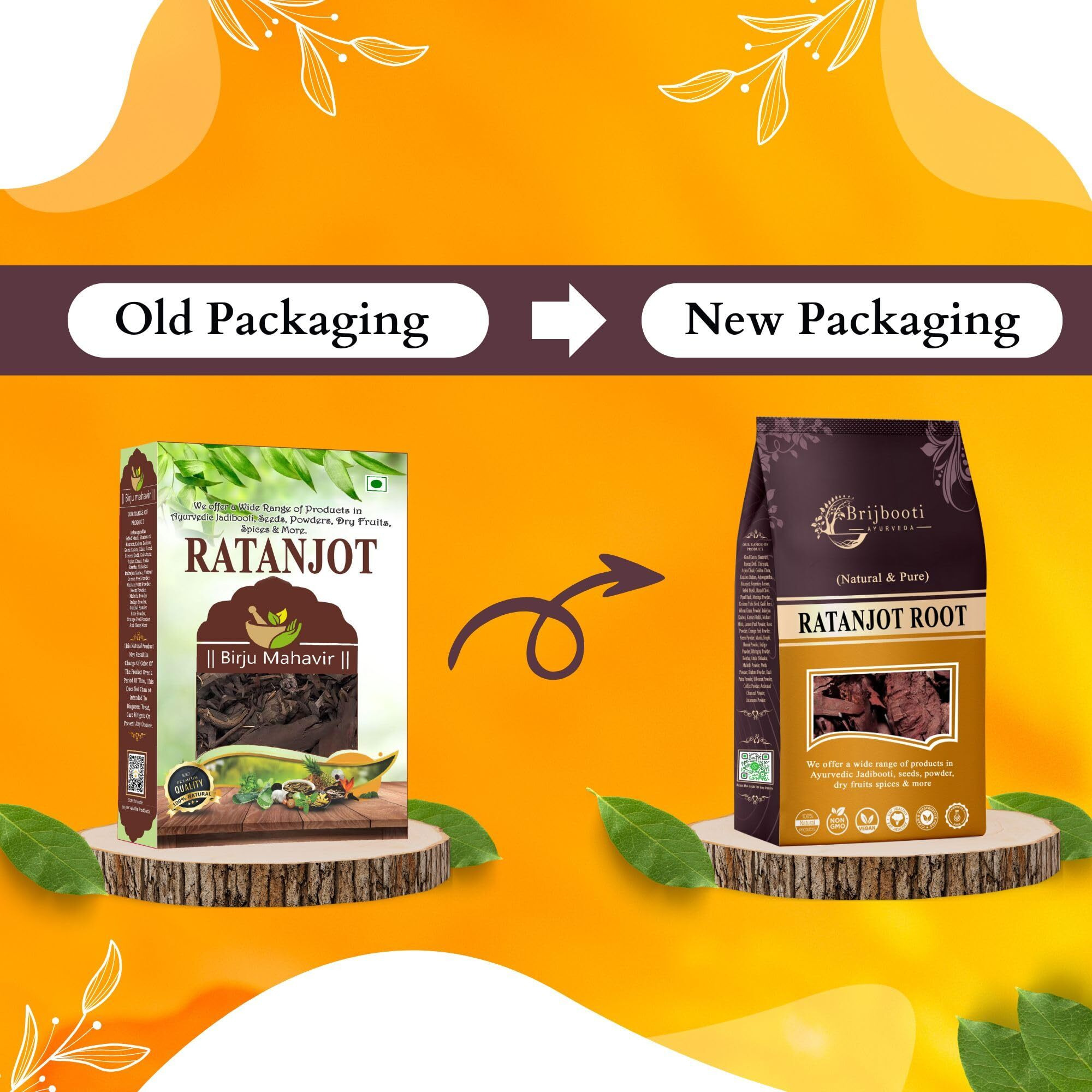 BrijBooti Birju Mahavir Ratanjot - Alkanna Tinctoria -Alkanet Root 400 Gr