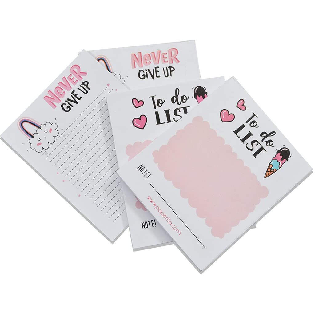 COI 4 Pieces Sticky Notes Pads Small to-Do List Notepad Planning Notes Sticky Notes for Grocery List, Shopping List, to-Do List, Reminders