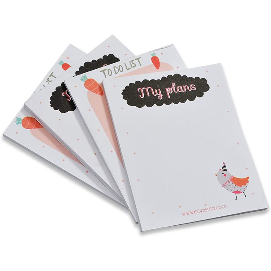 COI Collections to Do List Notepad Notes Tear-Off Pad, Memo Pad for Shopping Lists, Reminders, Appointments Set of 4 Writing Pads