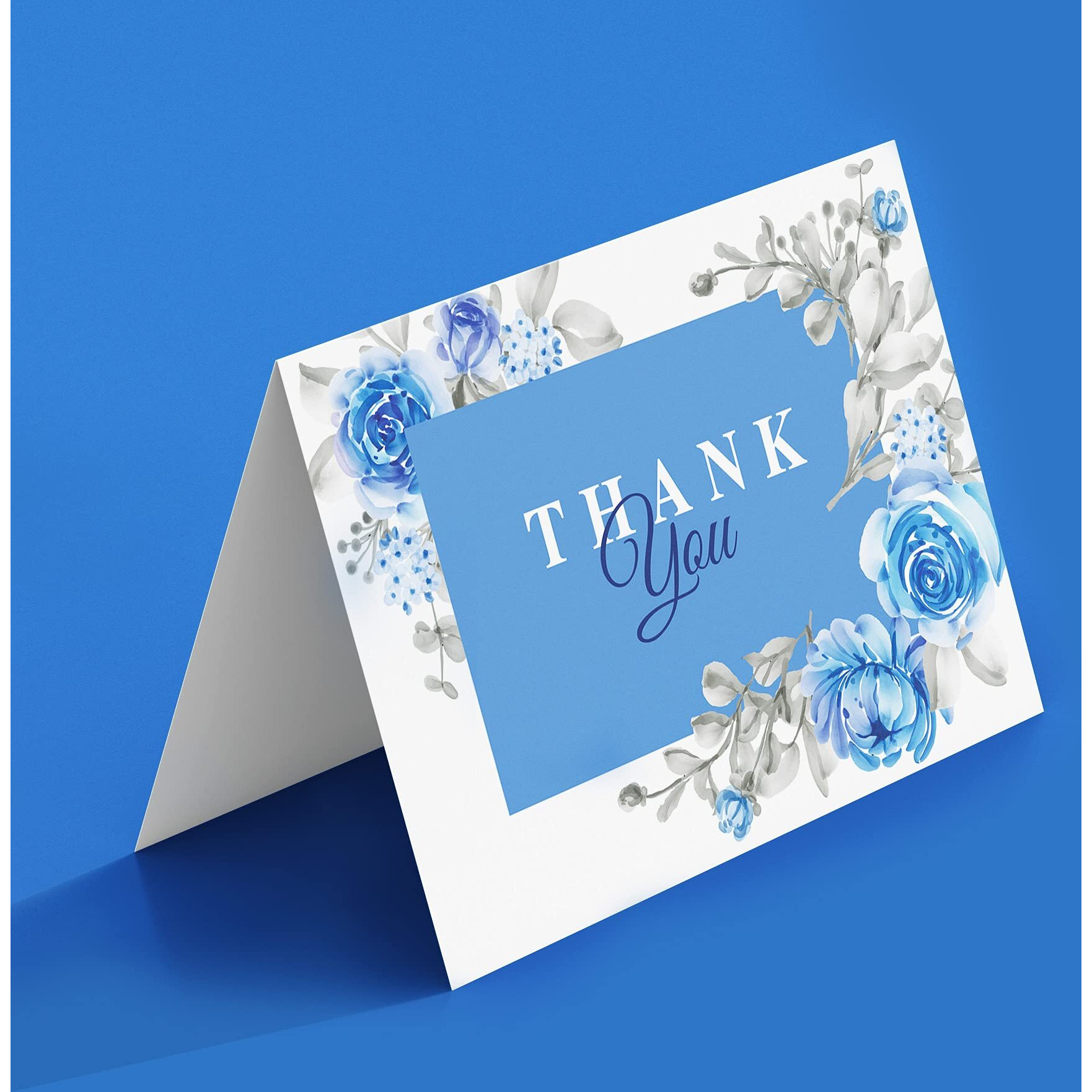Clickedin Thank You Cards for Return Gifts, Stylish Floral Design, 48 Cards and Envelopes