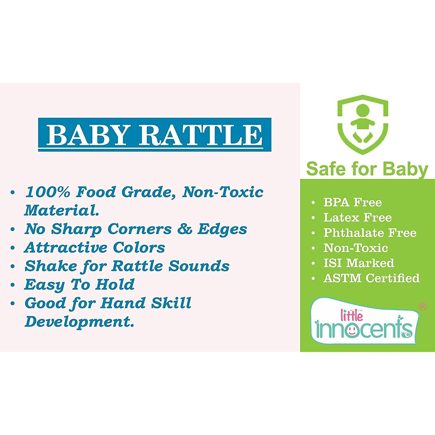 Little Innocents Plastic Bpa-Free Non Toxic Toddler Sound Making Crown Baby Rattle For Baby (Red)