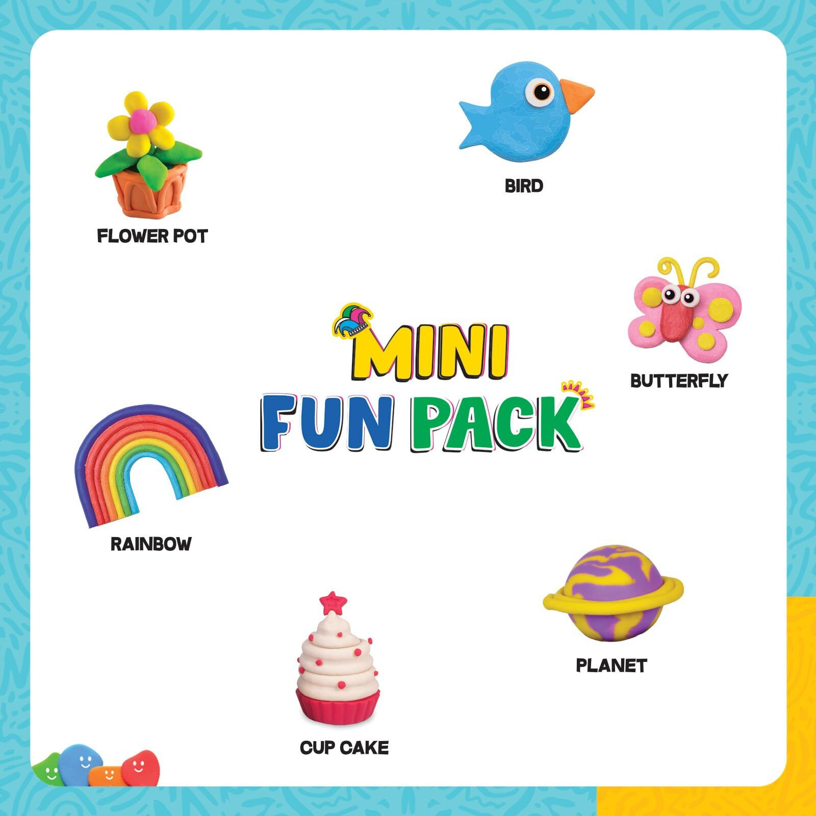 Funskool-Fundough Compound Mini Fun Pack, 150Gms, (625 Gms), Multicolour, Dough, Toy, Shaping, Sculpting, 3 Years