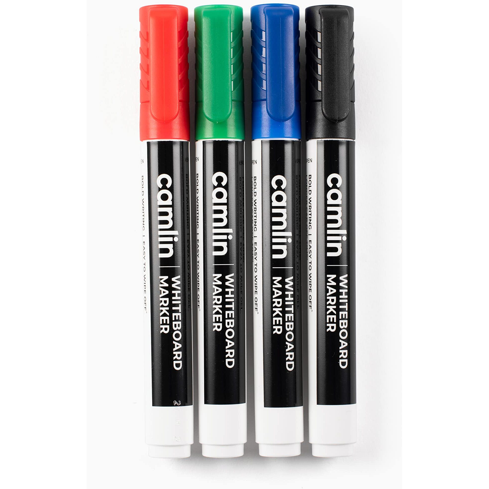 Camlin Pb White Board Bold Marker - Pack Of 4 (Black, Blue, Red, Green)