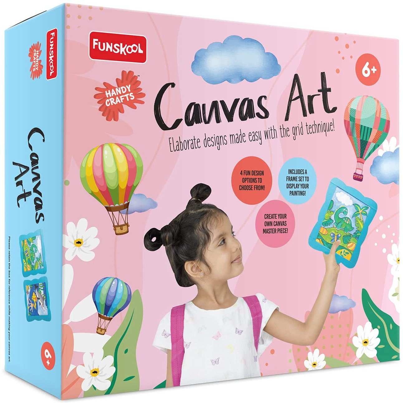Funskool Handycrafts- Canvas Art, Art And Craft Kit, 6 Years +, Multicolor