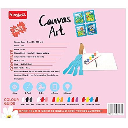 Funskool Handycrafts- Canvas Art, Art And Craft Kit, 6 Years +, Multicolor