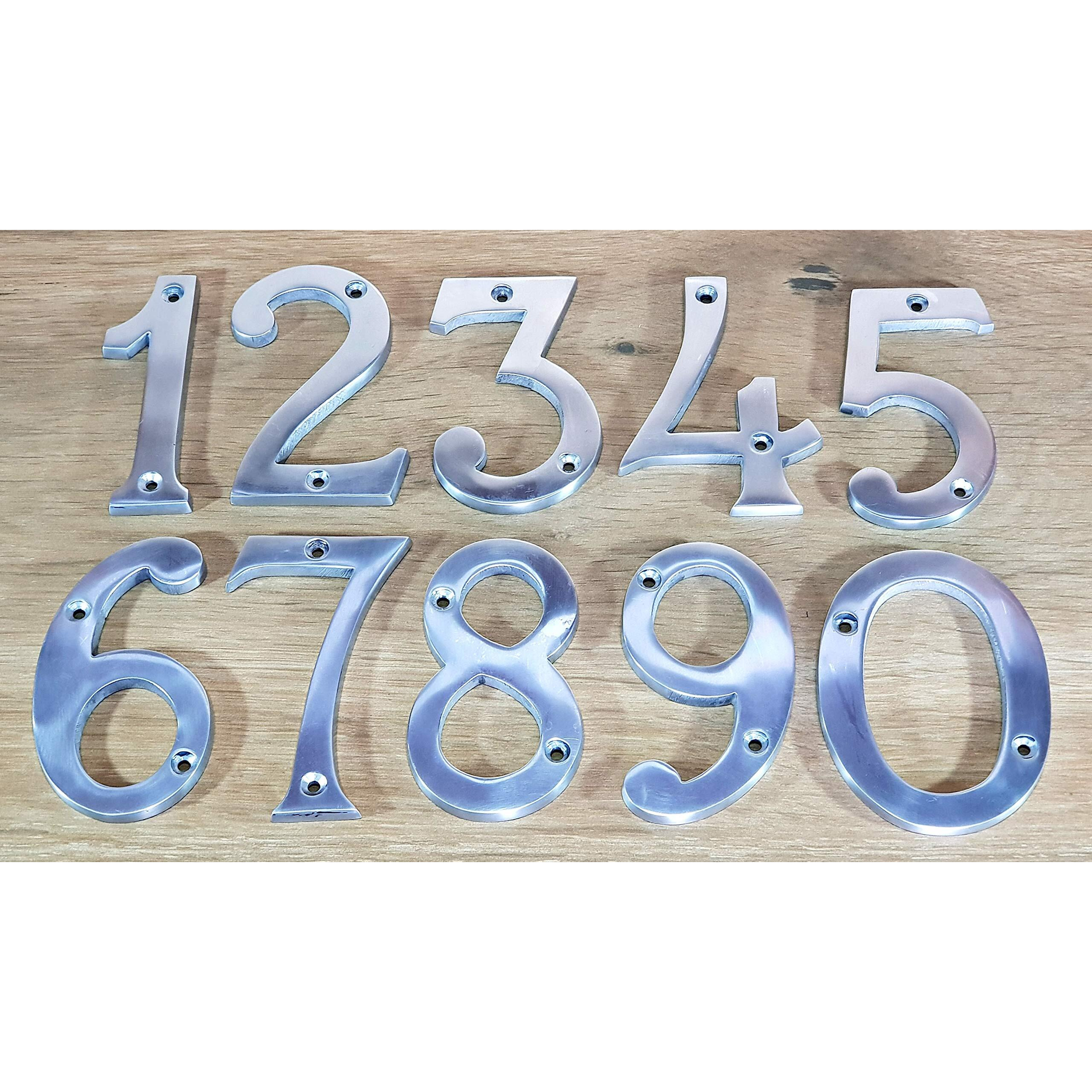 Esplanade 4" Aluminium House Hotel Door Number Plaque Numeric Numerical Digit 0-9 (1 (One))