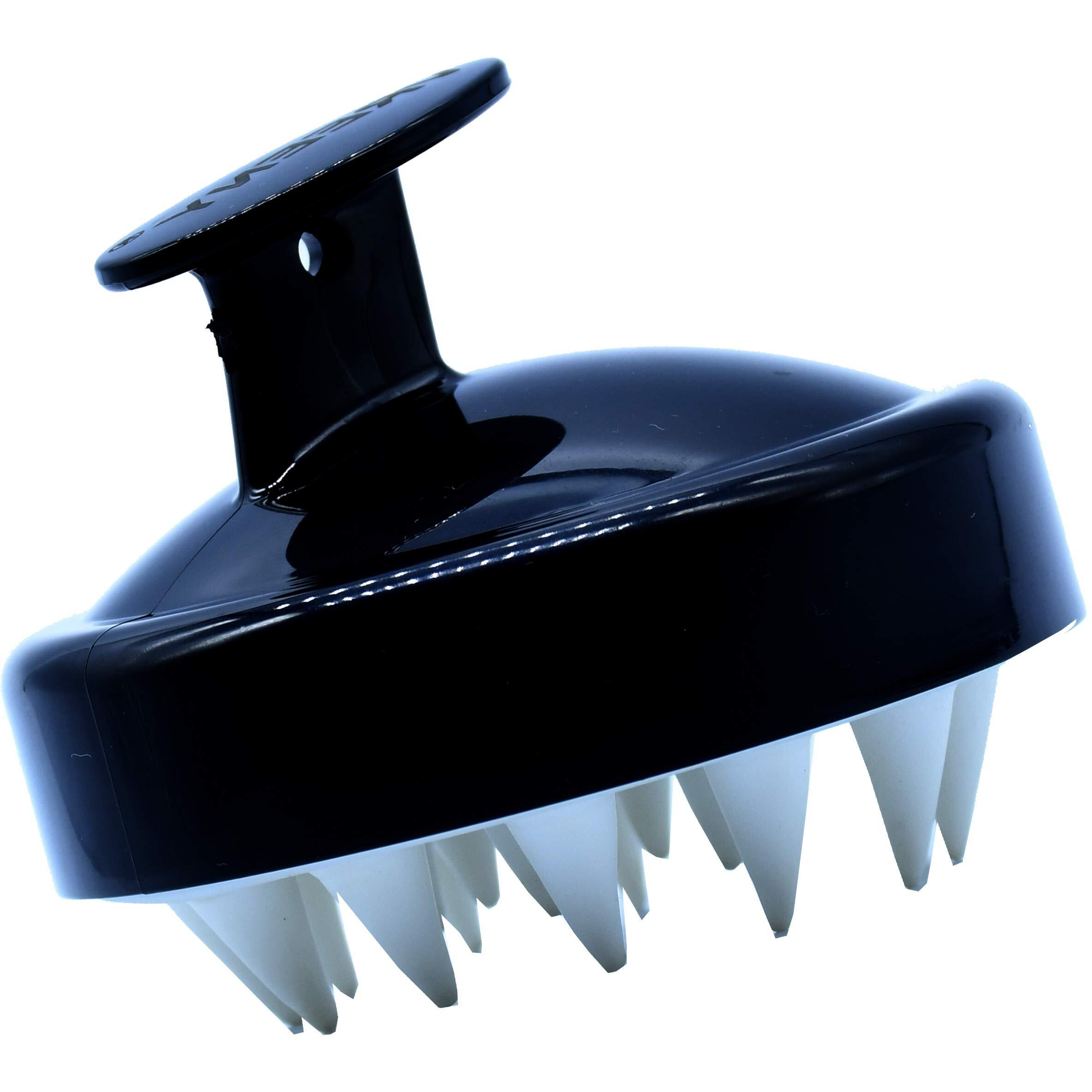 Vreeny Hair Scalp Massager Shampoo Brush Scrubber Scalp Massager For Hair Growth Hair Washing Brush Silicone Head Body Massager Brush Shampoo Scalp Shower Hairbrush Hair Washing Massager Brush Hair Massager For Hair Growth(Black_Slpmb_A)