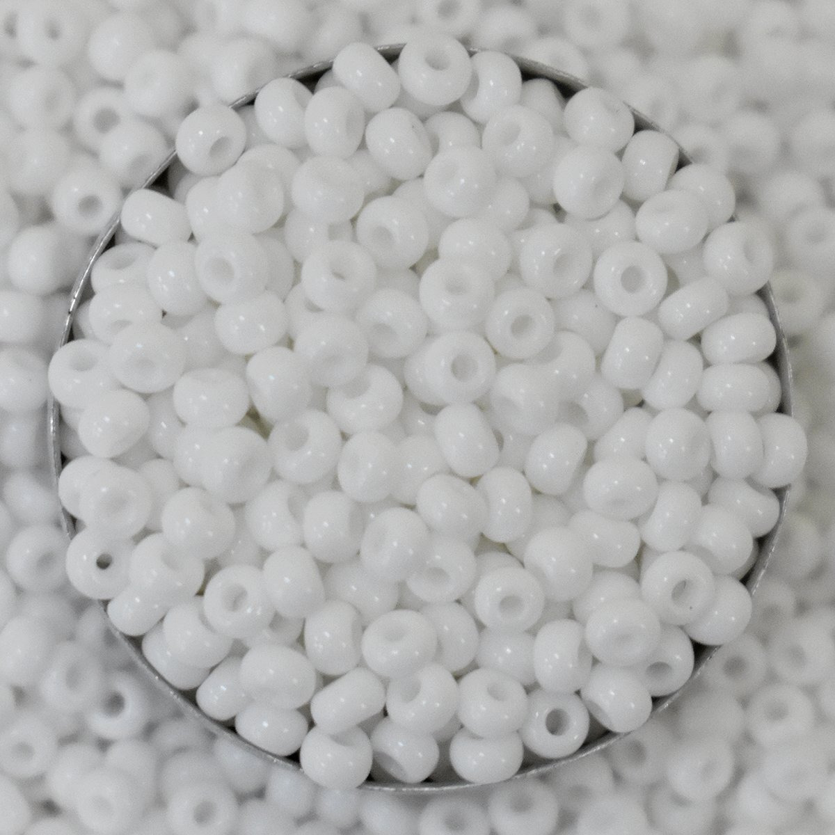 Embroiderymaterial 8/0 White Color Preciosa Seed Beads For Jewellery Making, Craft, Bracelet Making, Embroidery Work, Hair Accessories, Hair Band Making, Bag Making Etc. (100 Gram, 8/0, 3Mm)