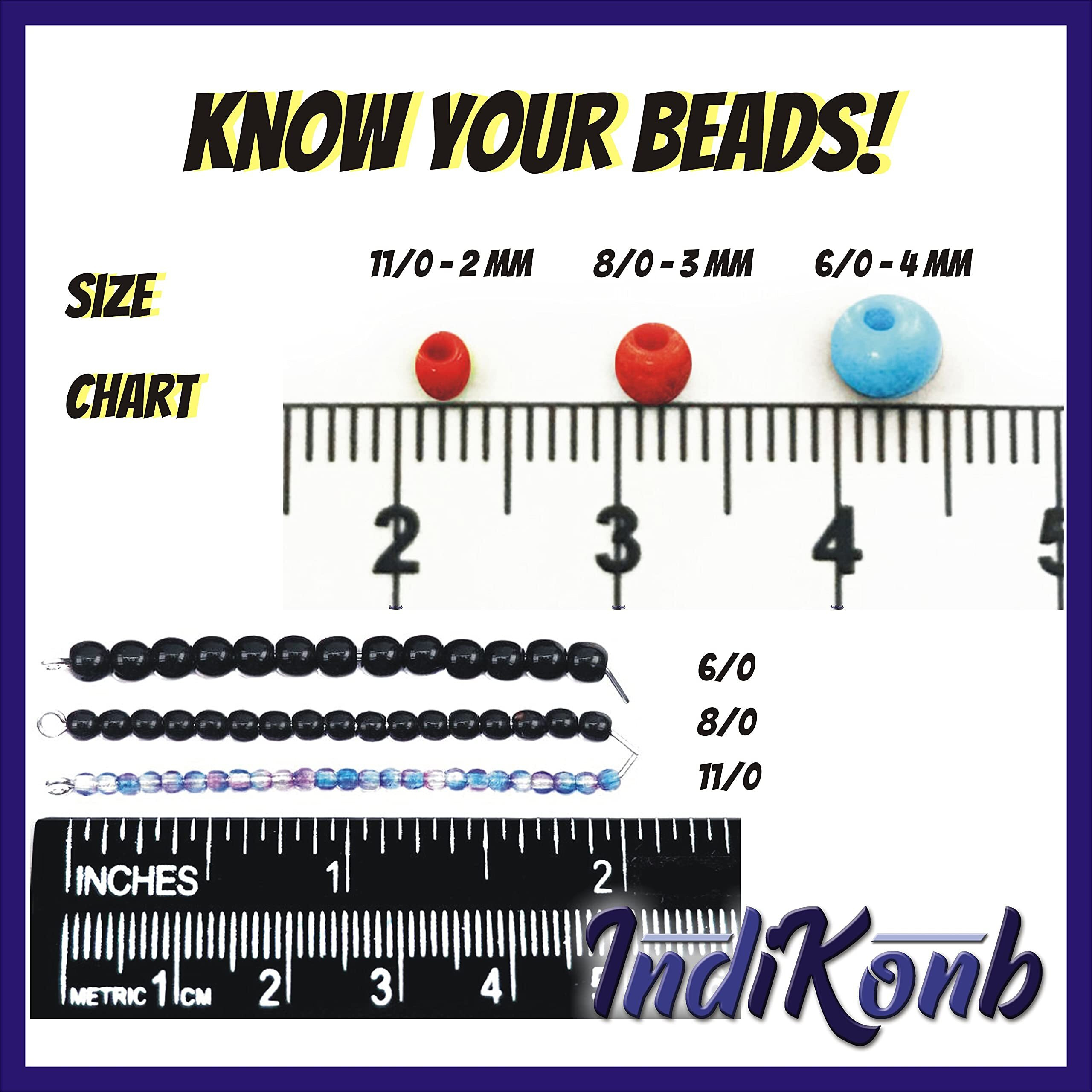 Indikonb 7500 Pc Opaque Seed Beads 8/0 3 Mm For Jewellery Making Material For Earring, Necklace, Bracelet Jewelry Making Set For Girls And Women- Opaque And Neon Small Multicolor Beads | Sb  Om 1