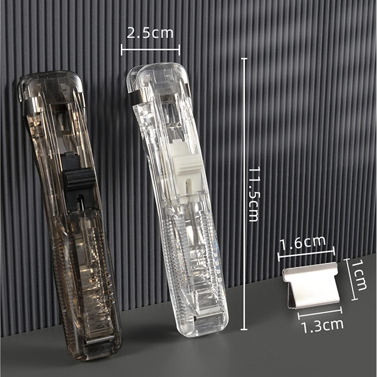Tcco Enterprise Portable Handheld Paper Clam Clip Dispenser With 50 Stainless Steel Metal Refill Clips, Reusable Paper Clip Set Binder Clips Paper Clamps, Paper Clipper For Desk Document Office Home School [ 1 Pcs Stapler + 50 Clips ]