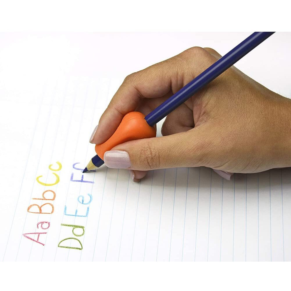 Cute Critters Pencil Grips 5Pcs For Kids Handwriting Pencil Grip Posture Correction Training Writing Aids For Kids Toddler Preschoolers Students Children Special Needs (Random Color), Ink White