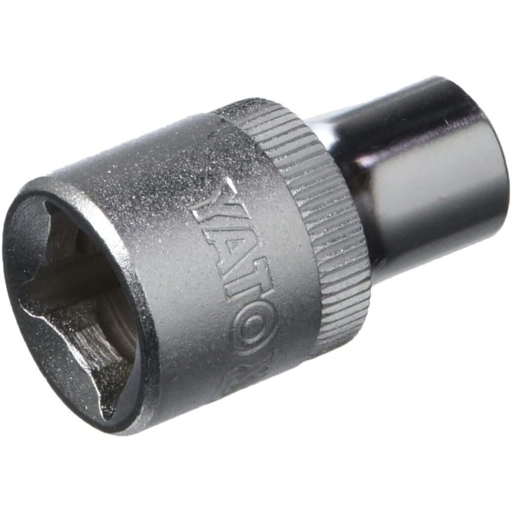 Yato Yt-05221 Torx Socket E11 X 28Mm For 1/2" Drive | S2 Steel, Chromium Plated | Socket Tool Box | Home & Mechanical Use