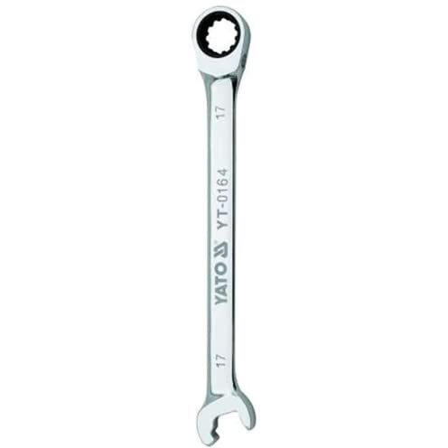 Yato Combination Ratchet Wrench Yt-0198 Spanner Set Tools Kit|Tool Set|Carbon Steel Spanner|Industrial Use|Tool Kit Set For Home|Toolkit|Spanner Kit|Combination Ratchet Spanner Set | 17Mm