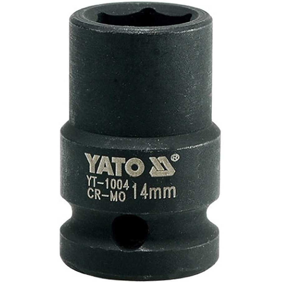 Yato Yt-1004 Impact Socket 1/2Inch X14Mm|Impact Socket Wrench Adaptor|Power Tools|Home Tools|Industrial Tools|Mechanical Tools|Automotive|Crmoscm-440|Crv50Bv30|Black Phosphated|Cold Forged|Socket Set