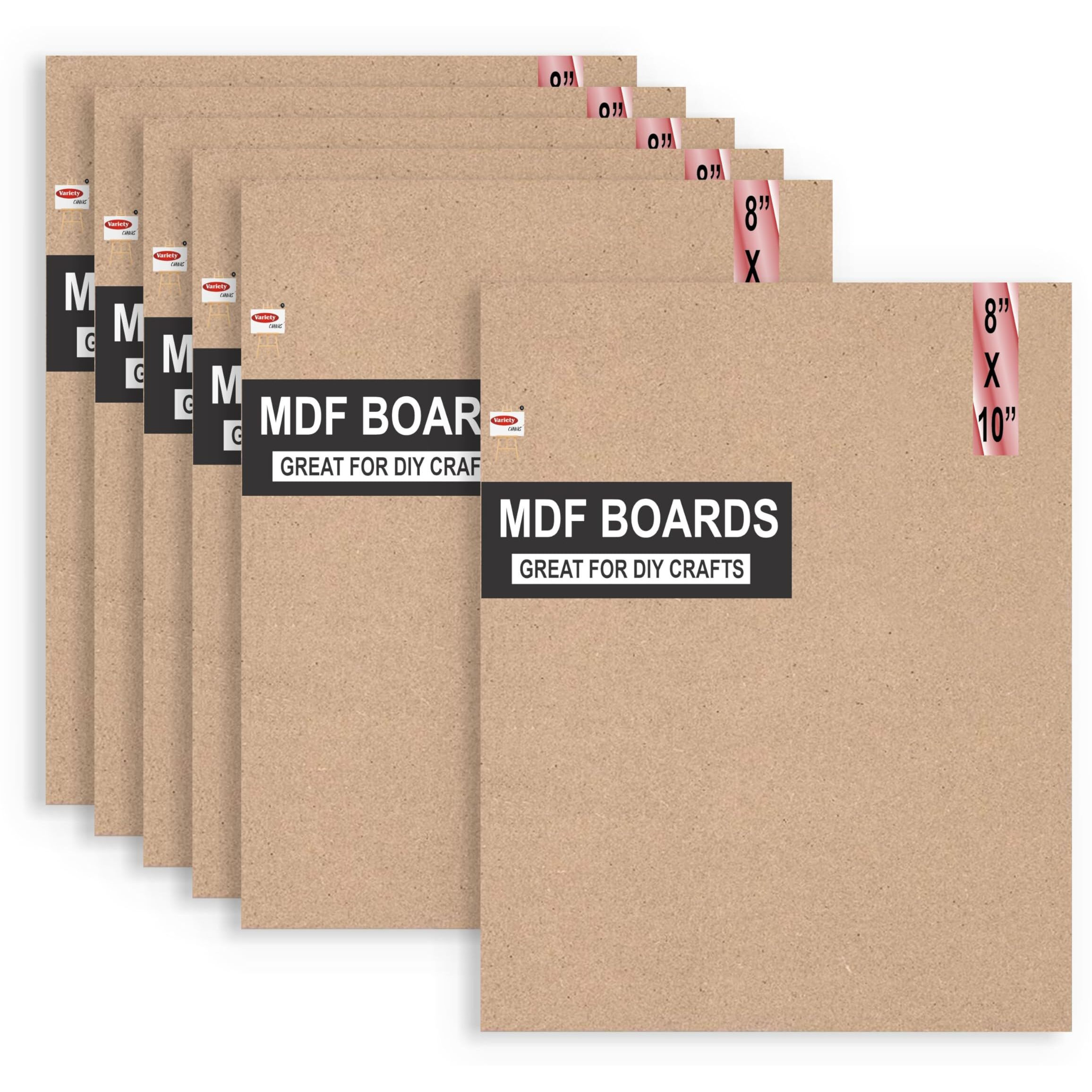 Variety Canvas 6 Piece A4 Size Mdf Boards For Art And Craft, Wood Mdf Sheets For Craft Work, Diy Mdf Cutouts (8 X 10 Mdf Board)