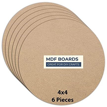 Variety Canvas 6 Piece Round Mdf Boards For Art And Craft, Wood Round Mdf Sheets For Craft Work, Diy Mdf Cutouts (4 X 4 Round Mdf Board)
