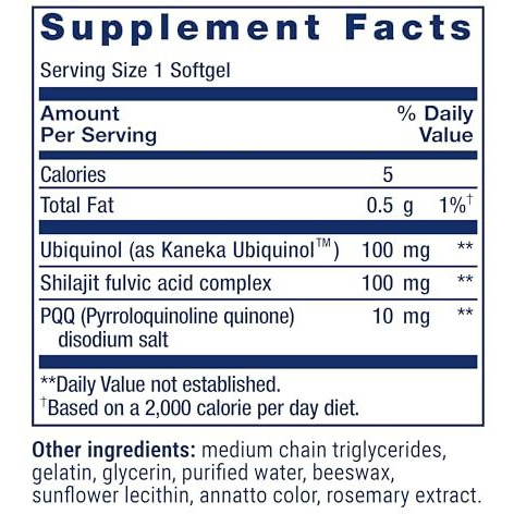 Life Extension, Super Ubiquinol Coq10 With Pqq, 100 Mg, 30 Softgels