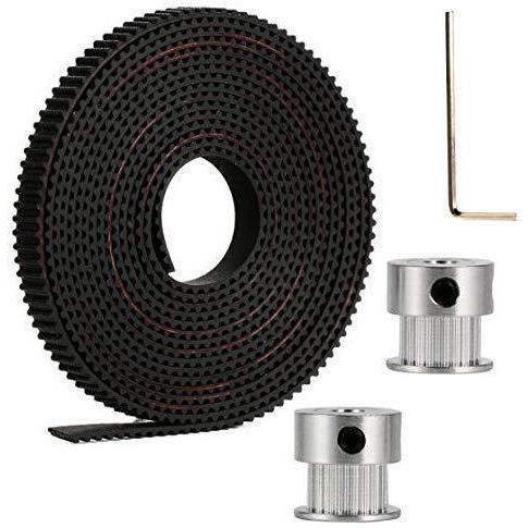 Xsentuals 2 Meter Gt2 6Mm Open Timing Belt (6 Mm 2 Pcs 16 Teeth)