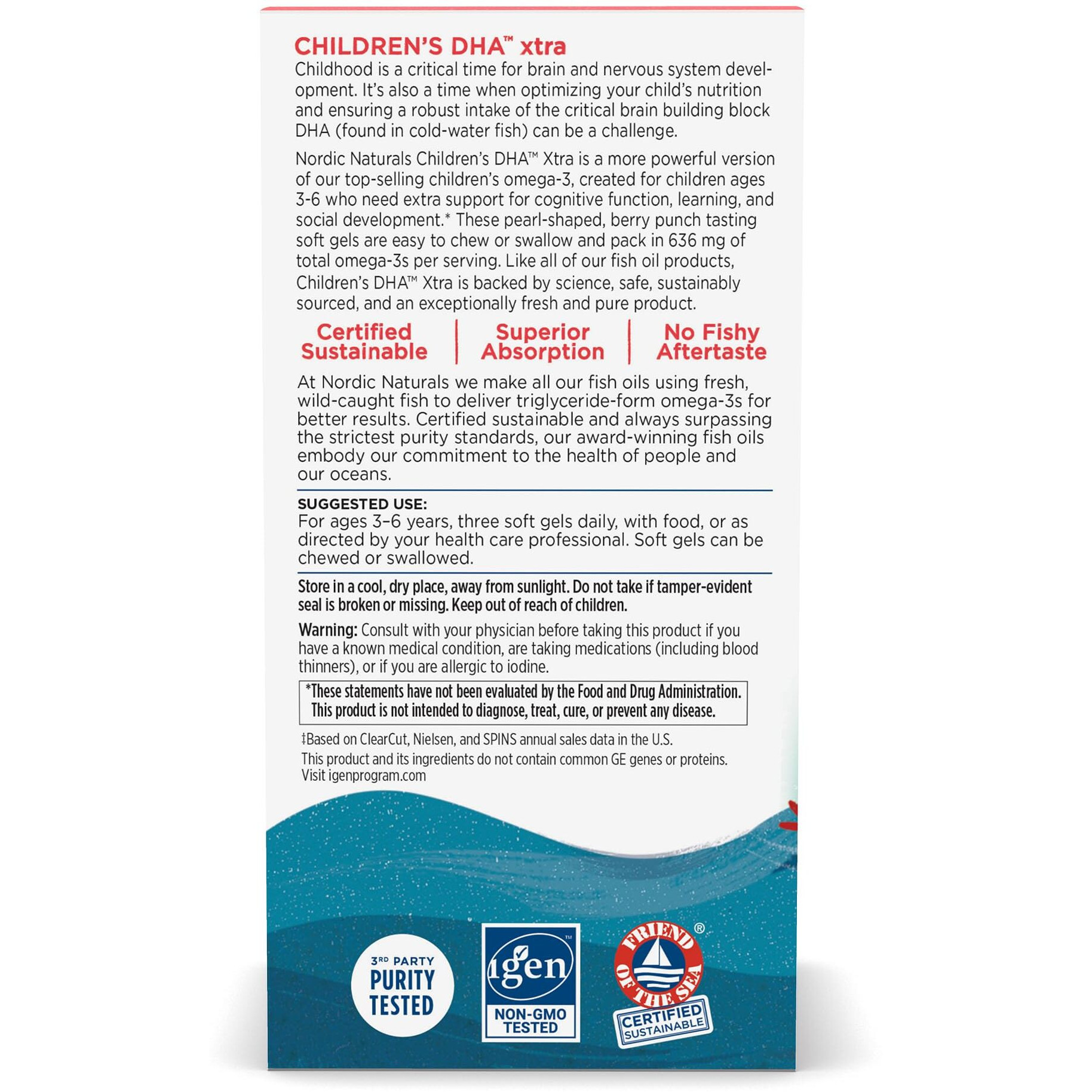 Nordic Naturals Children's Dha Xtra|Fish Oil For Kids 636 Mg Omega 3 Epa & Dha For Kids Supports Brain Development (Age 1-6 Yrs) Berry Punch 90 Fish Oil Gummies -Mini Softgel, 0.06 Grams