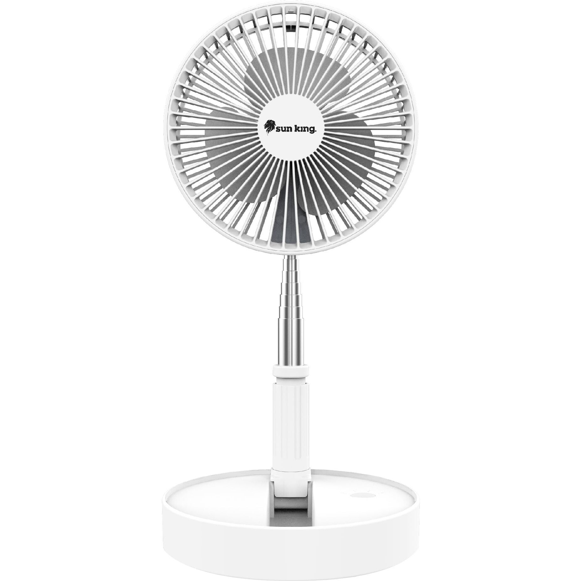 Sun King High Speed Foldable Table Fan, Pedestal Silent And Portable Fan With Usb Charging Feature
