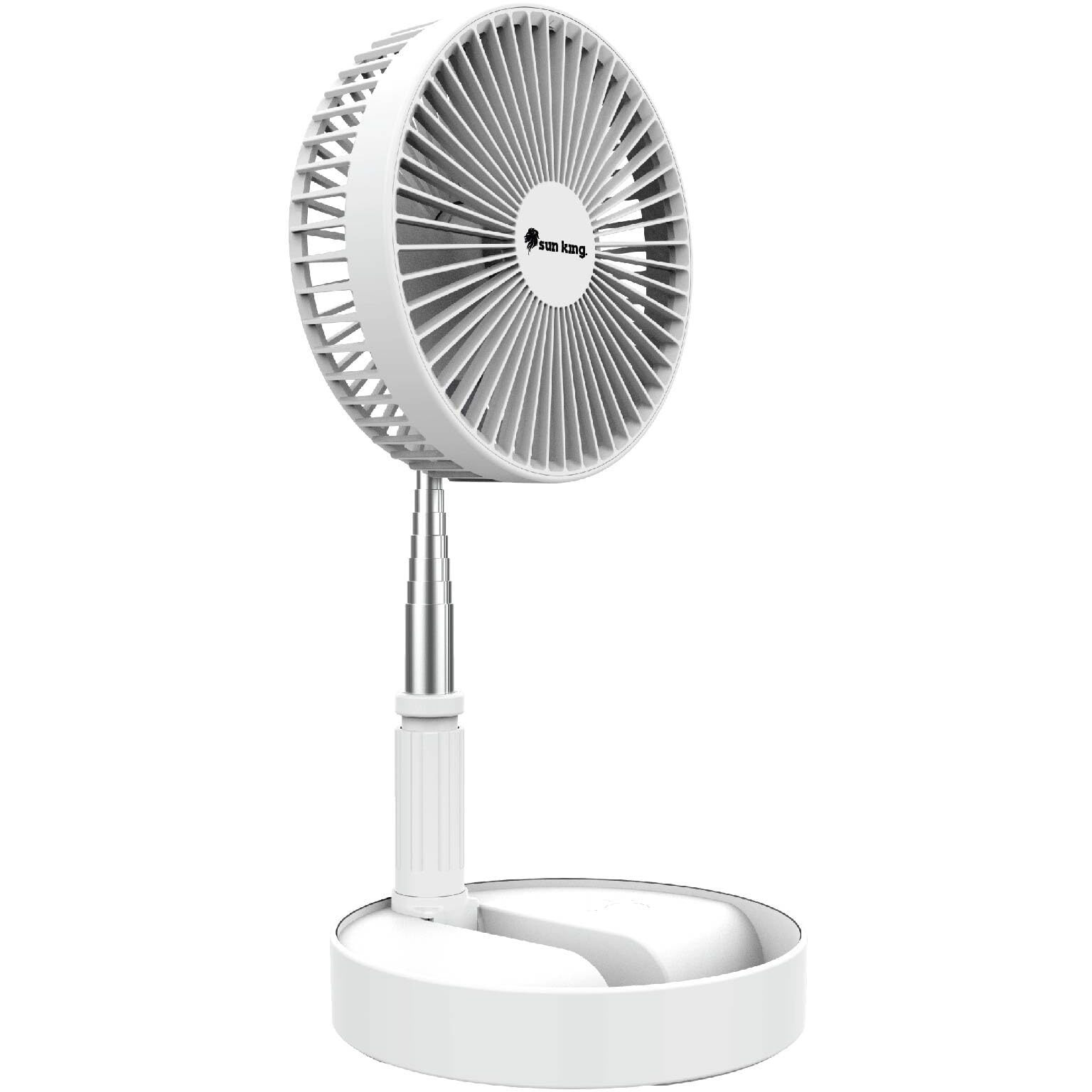 Sun King High Speed Foldable Table Fan, Pedestal Silent And Portable Fan With Usb Charging Feature