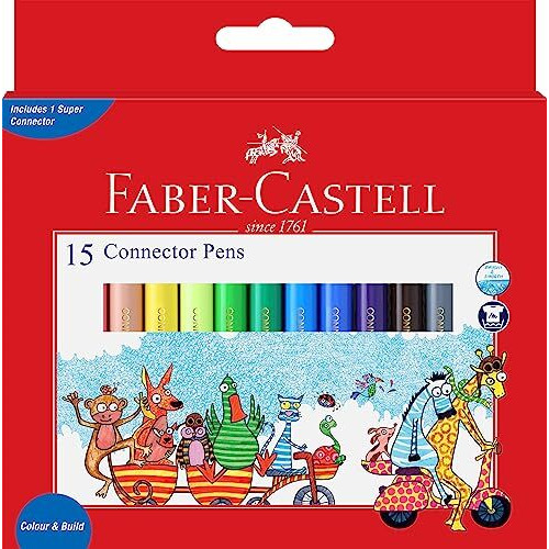 Faber-Castell Connector Pen Set - Pack Of 15 (Assorted)