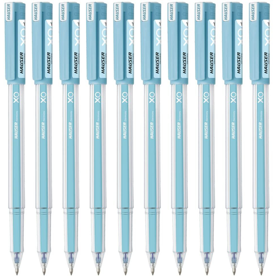 Hauser Germany Xo Jumbo Gel Pen Box Pack|0.6 Mm Tip Size|Water Proof Ink For Smooth Flow System|Comfortable Grip With Smudge Free Writing|Smooth,Sturdy&Refillable Pen|Blue Ink,Pack Of 20 Pens
