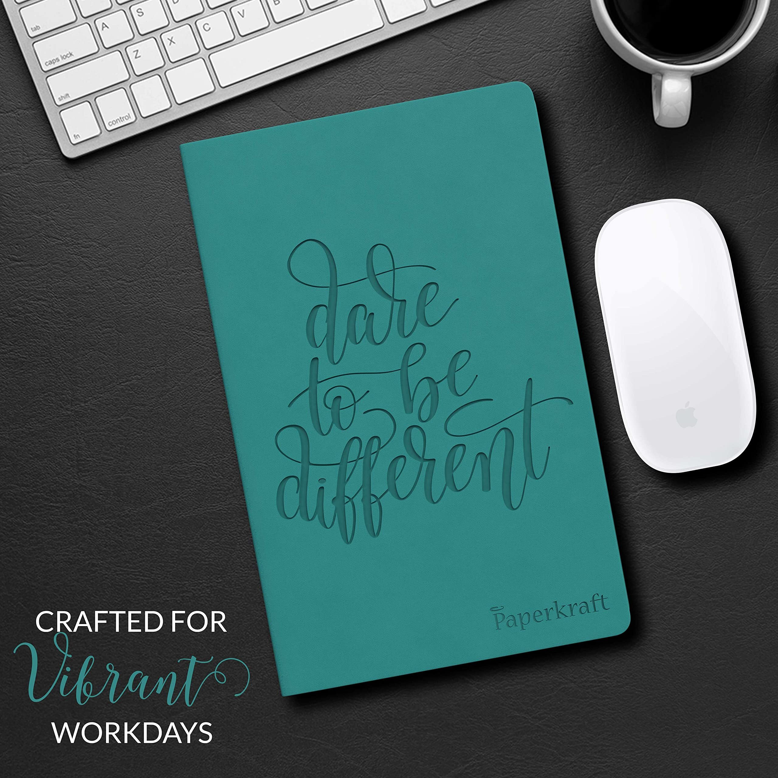 Paperkraft Designer Series With Pu Leather - Blue Color,192 Pages, Pack Of 1