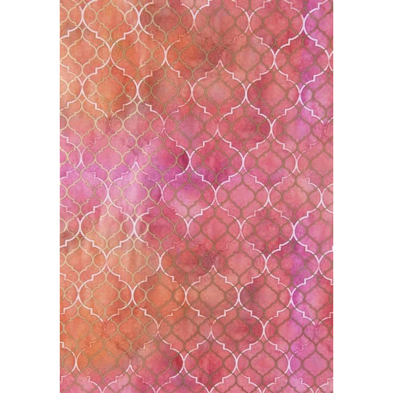 Little Birdie Gift Wrapping Paper Sheets Moroccan Double Trellis Rosy Notes 20 X 30Inch 8 Sheets |Colorful Wrapping Paper|1 Designs X 8,Moroccan Double Trellis Rosy Notes-Multicolor