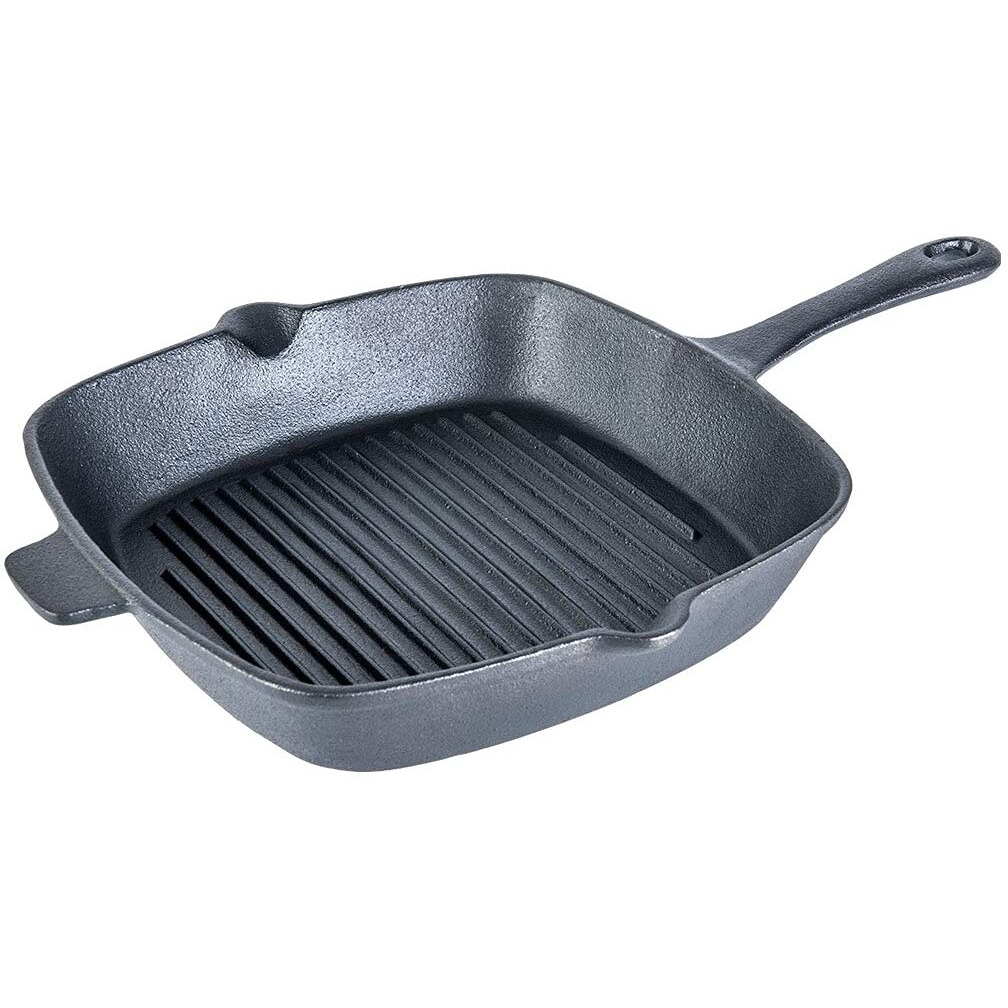Wonderchef Forza Cast-Iron 26 Cm Grill Pan, Pre-Seasoned Cookware, Induction Friendly, 3.8 Mm