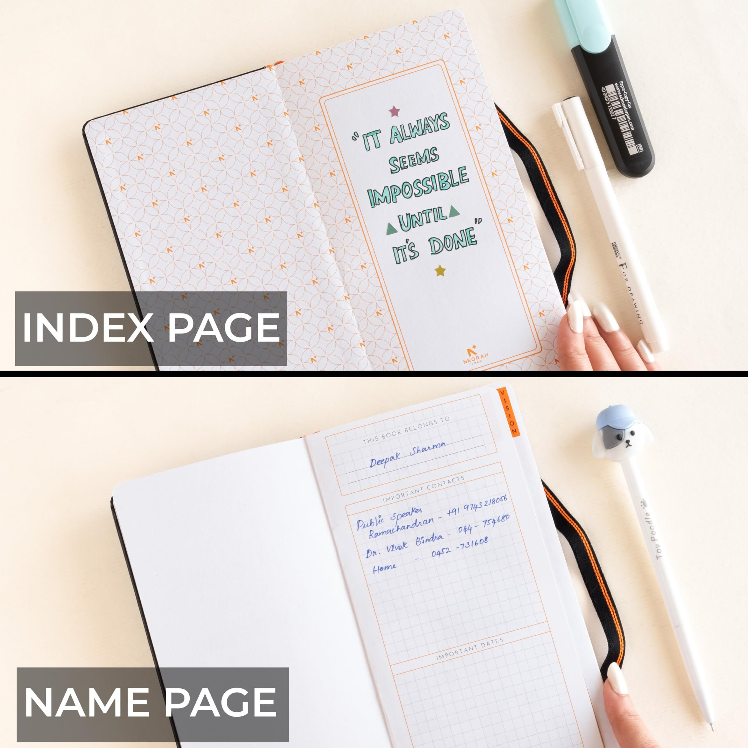 Neorah  2025 Accomplish Undated Planner Diary - Petite | 12 Month Productivity Planner Without Dates | Weekly | Monthly | 12 Month Budget Tracker | Gratitude Journal | Track Goals | Accomplishments | Things To Do | Habit Tracker Wheel | Passion | Password Log | Track Birthday Anniversary | Extra Notes - Planner For Pro Journal Notebook (Size 21.0 X 10.5Cm) | Undated Hardcover Planner (Yellow)