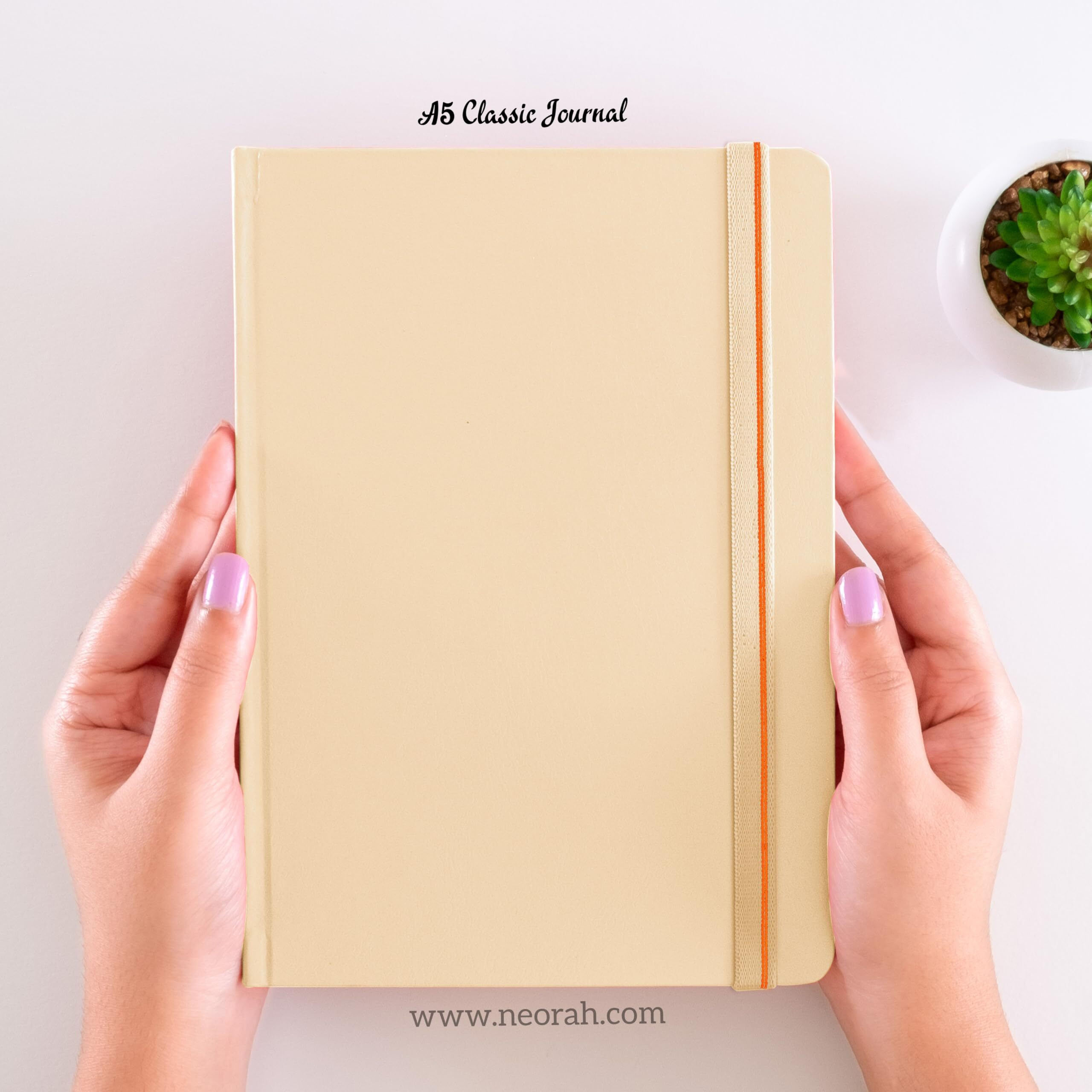 Neorah  A5 Ruled Classic Notebook -110 Gsm (210X148Mm) -Hardcover Ruled Journal| Includes Silk Book Marks | Backpocket |Sticker Label |Journal Box- Office Notebook Journal 160Pages | Completely Handmade (After Glow)