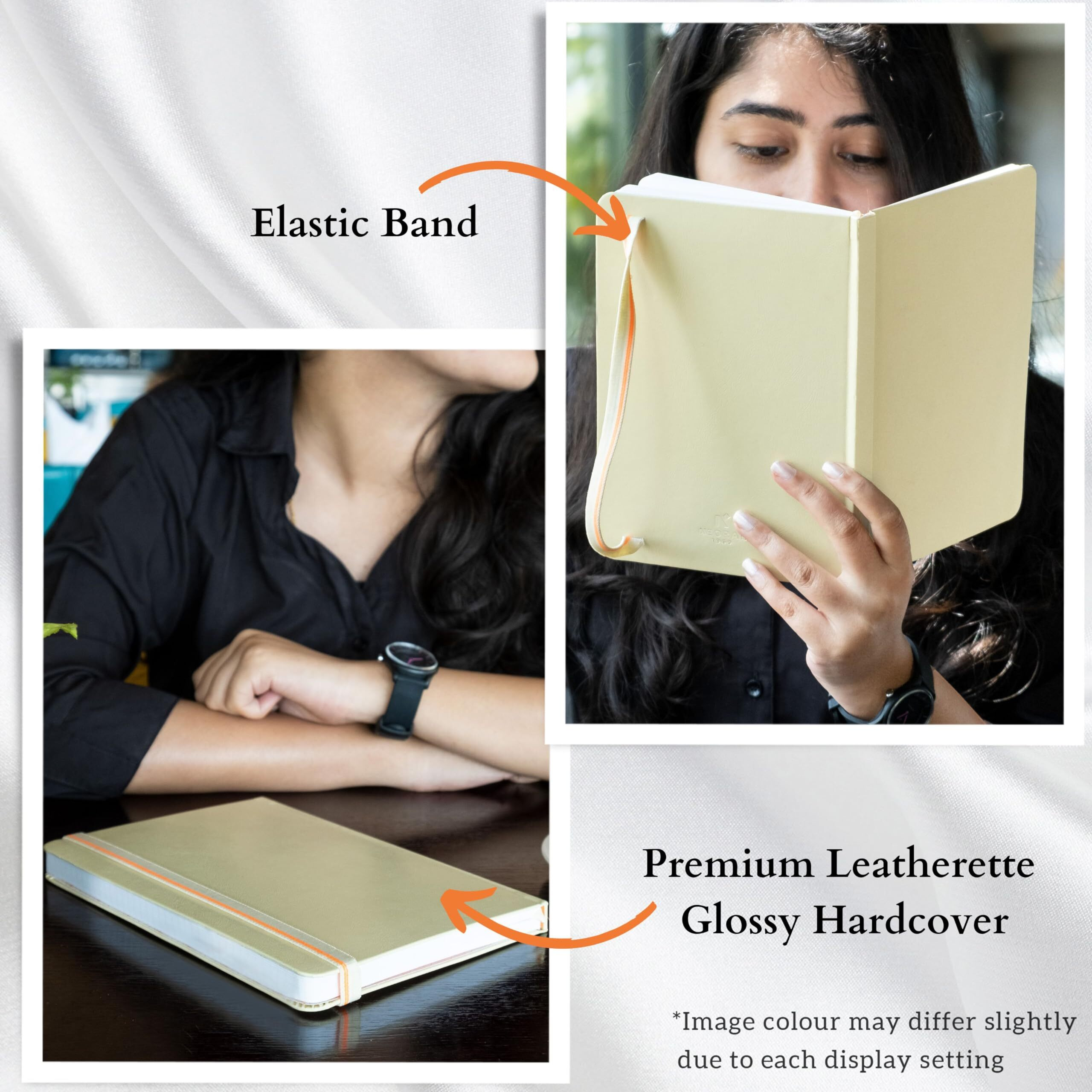 Neorah  A5 Ruled Classic Notebook -110 Gsm (210X148Mm) -Hardcover Ruled Journal| Includes Silk Book Marks | Backpocket |Sticker Label |Journal Box- Office Notebook Journal 160Pages | Completely Handmade (After Glow)