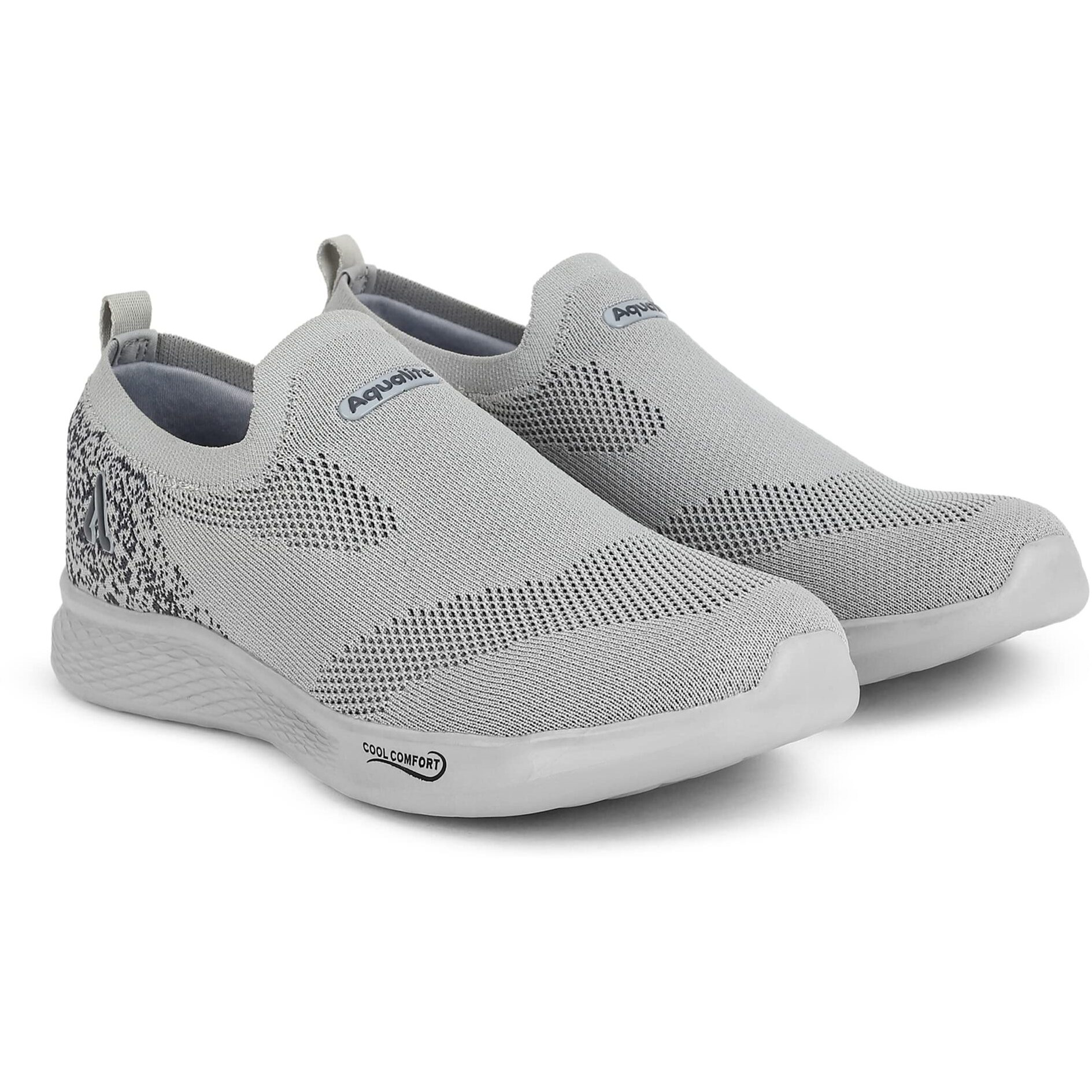 Aqualite Casual Shoes For Men||Sneakers For Men ||Sports Shoes For Men|| Running Shoes For Men ||Memory Foam Insole Walking Shoes For Men, Light Grey & Dark Grey, Uk 6