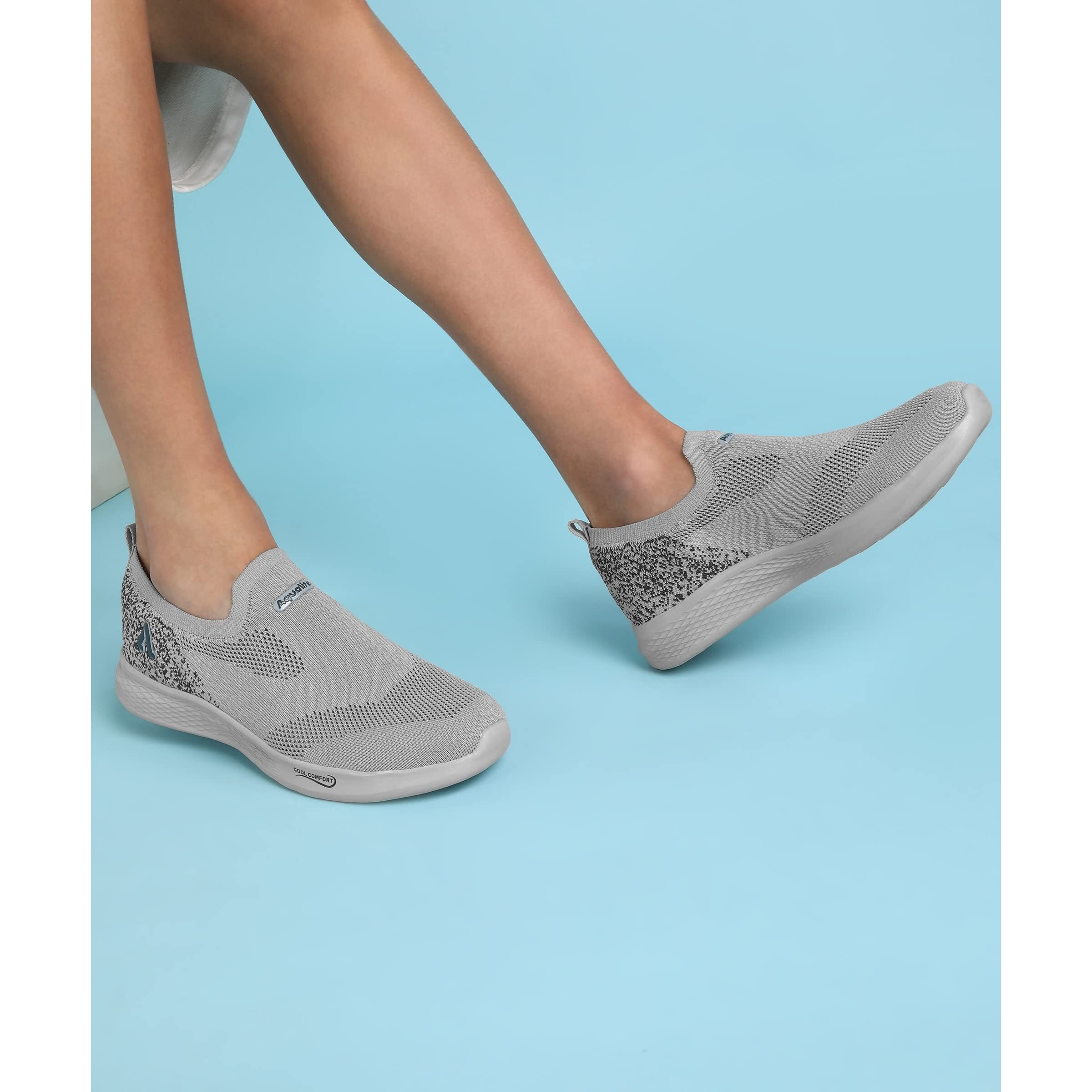 Aqualite Casual Shoes For Men||Sneakers For Men ||Sports Shoes For Men|| Running Shoes For Men ||Memory Foam Insole Walking Shoes For Men, Light Grey & Dark Grey, Uk 6